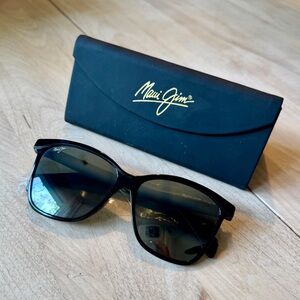 Maui Jim Liquid Sunshine Gloss Black Sunglasses MJ 601-02 polarized mirrored